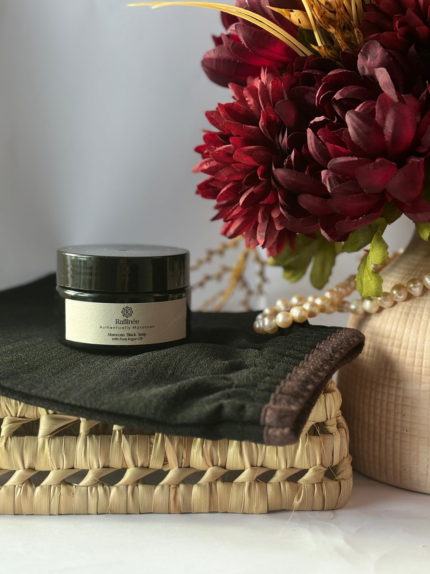 Moroccan Black Soap & Exfoliating Mitt Set